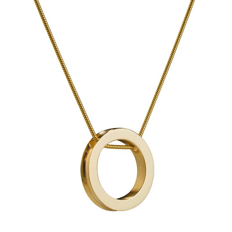 Atlantic small gold round pendant