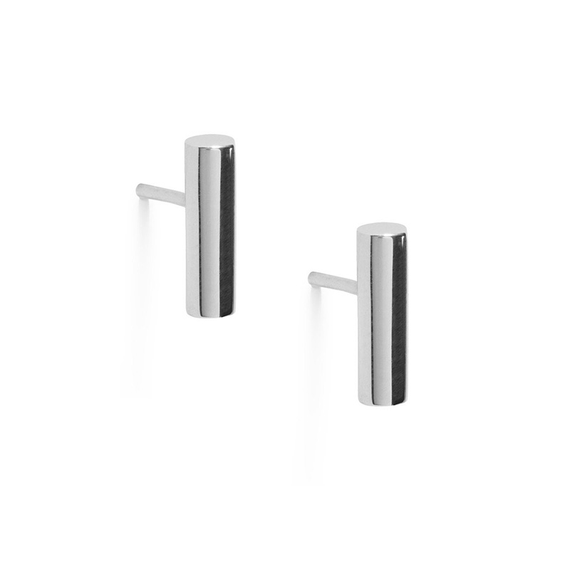 Atlantic silver bar earrings