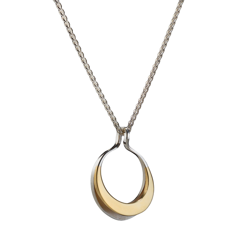 Circle of Dreams Small Silver & Gold Pendant