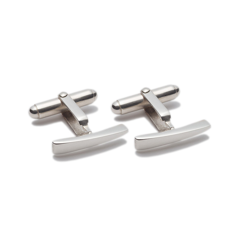 Circle of Dreams Silver Bar Cuff-links
