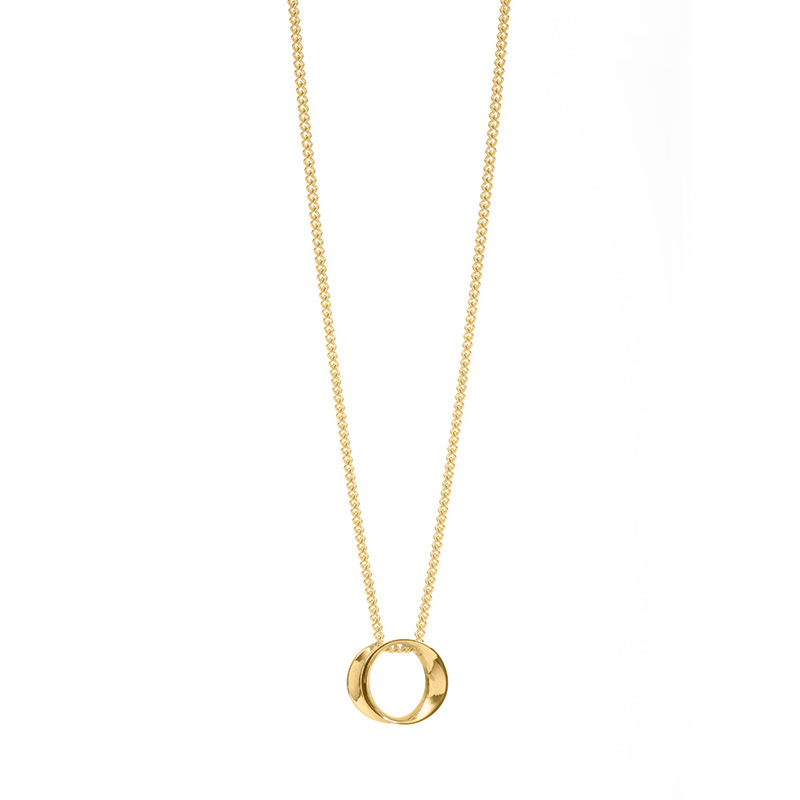 Wave mini gold pendant