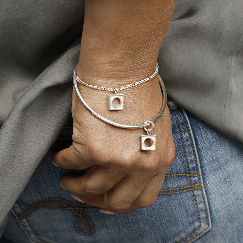 horizon silver charm bracelet