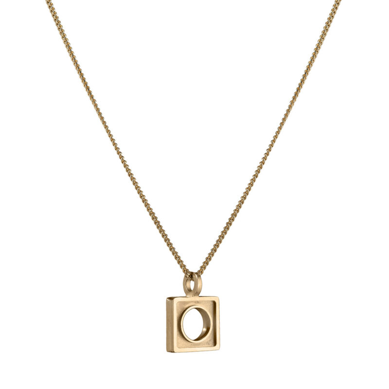 horizon small gold pendant