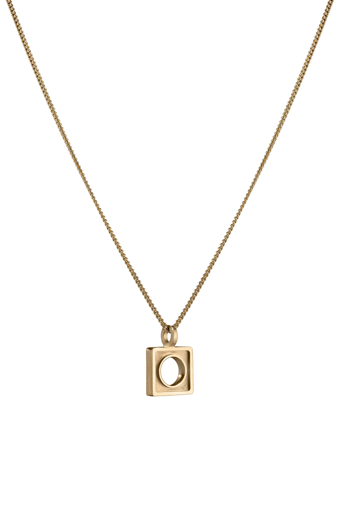 horizon small gold pendant