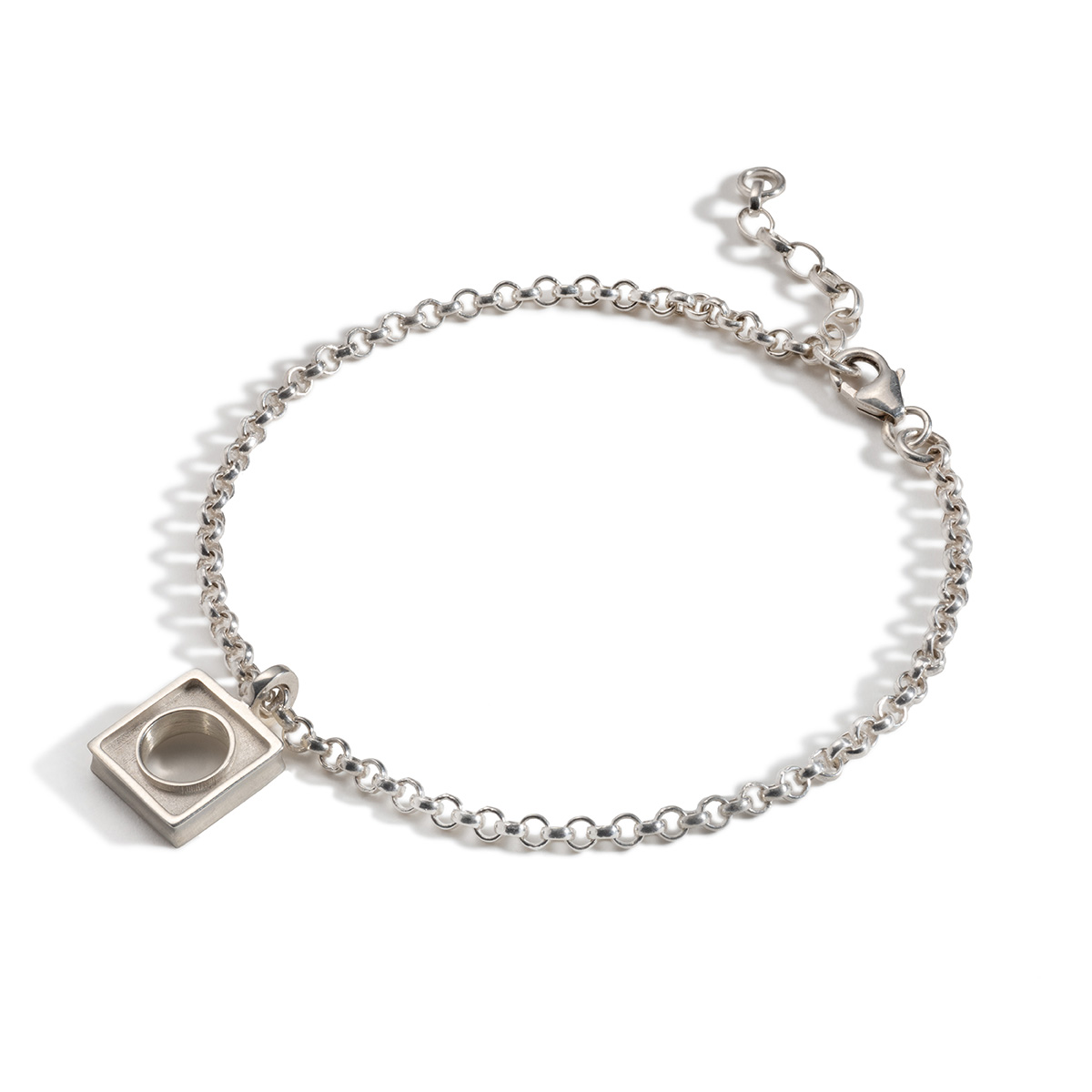 horizon silver bracelet with charm