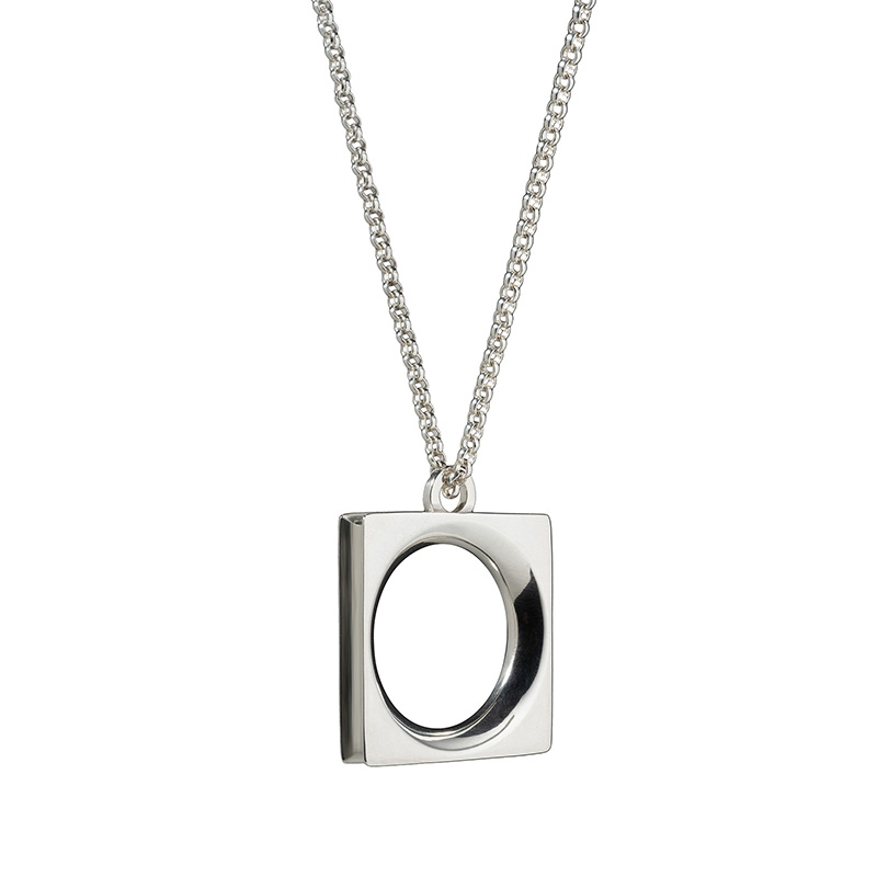 horizon large silver pendant