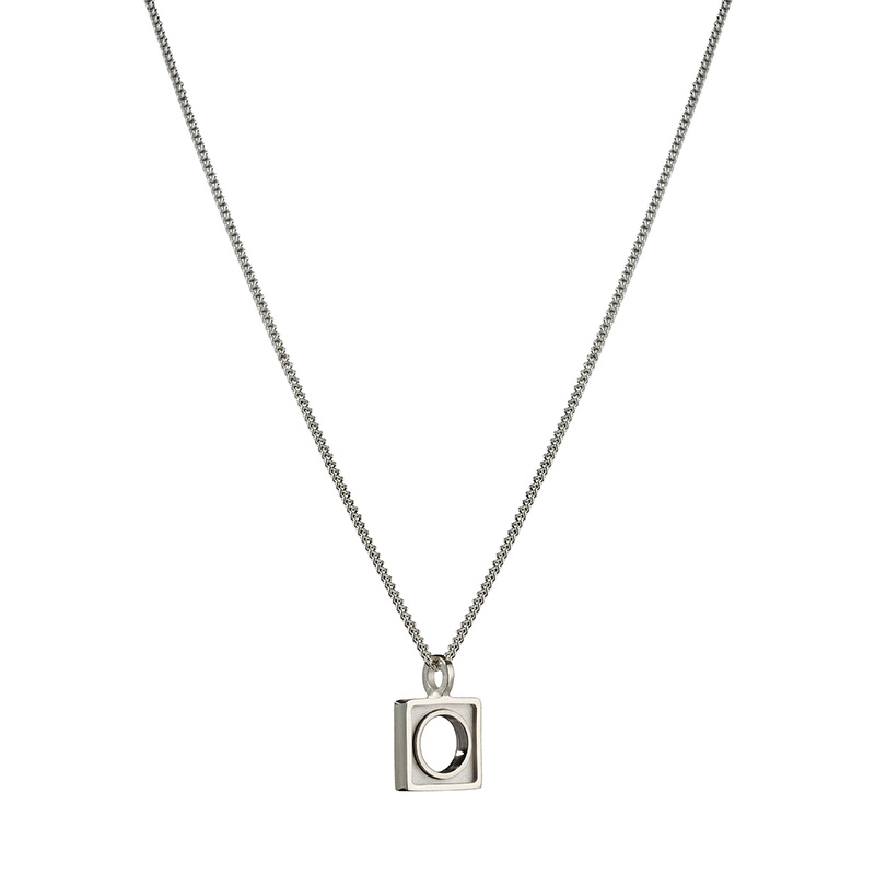Horizon small silver pendant