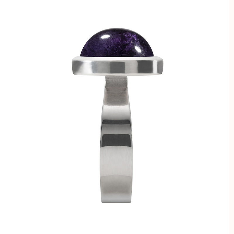 Balance amethyst silver ring