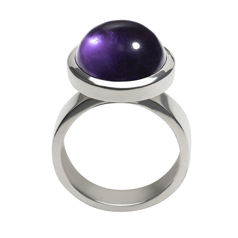 Balance amethyst silver ring