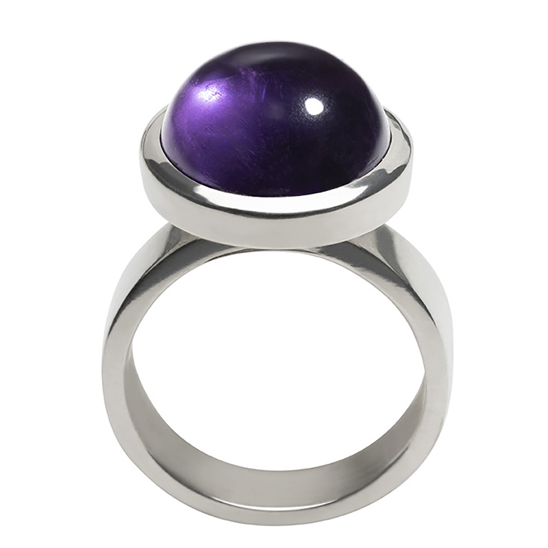 Balance Amethyst Silver Ring