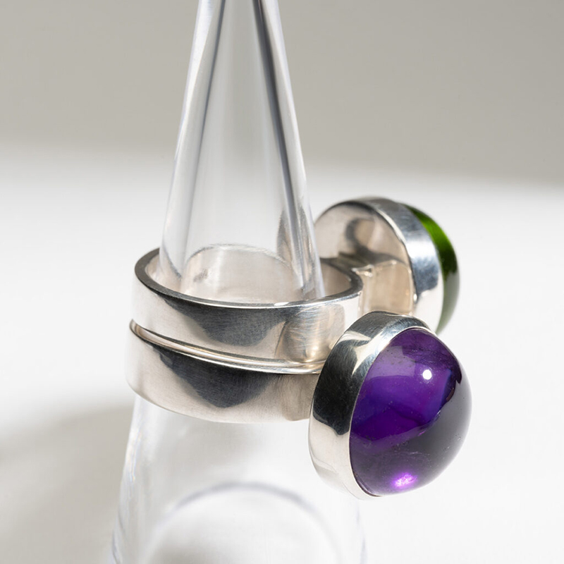 Balance Amethyst Silver Ring
