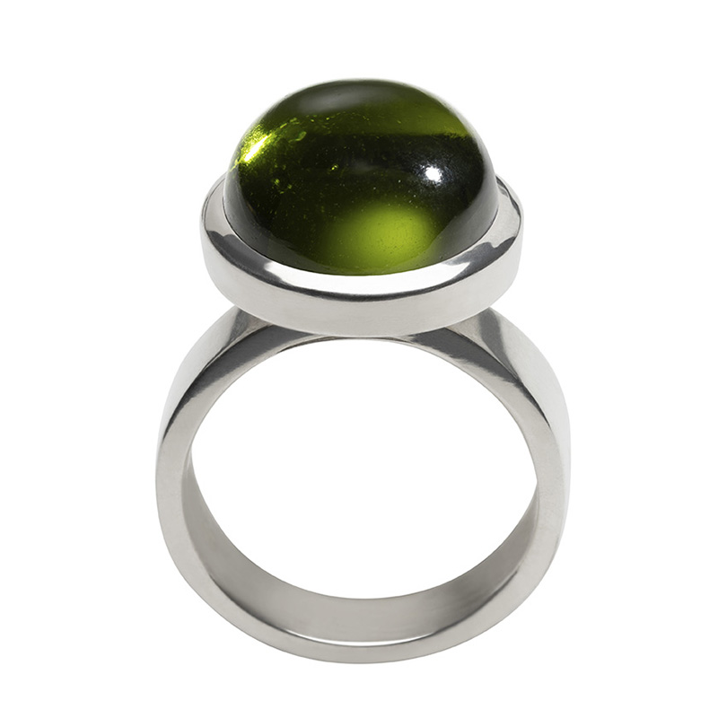 Balance peridot silver ring