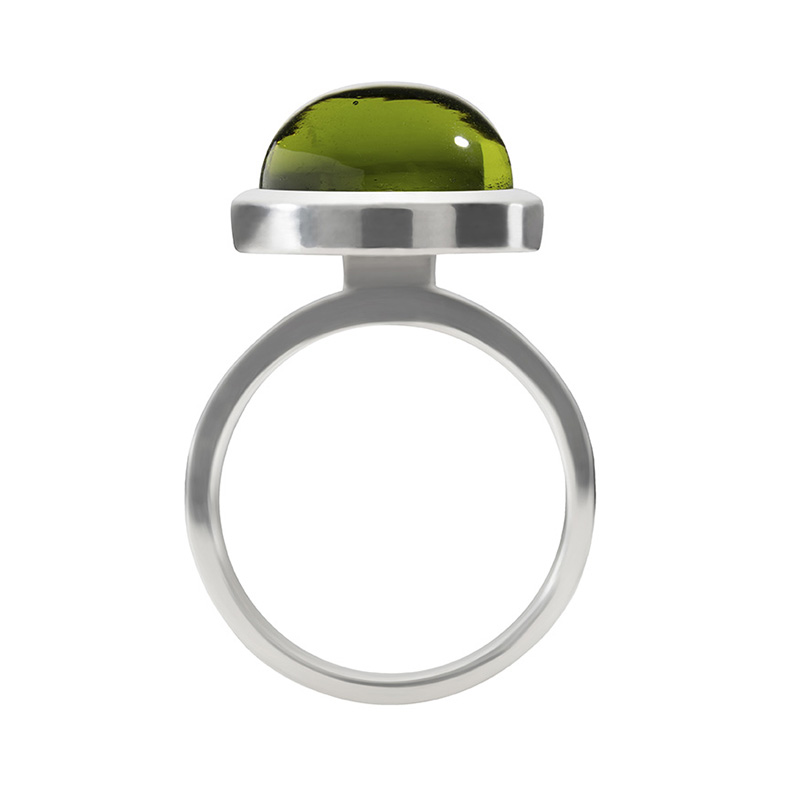 Balance Peridot Quartz Silver Ring