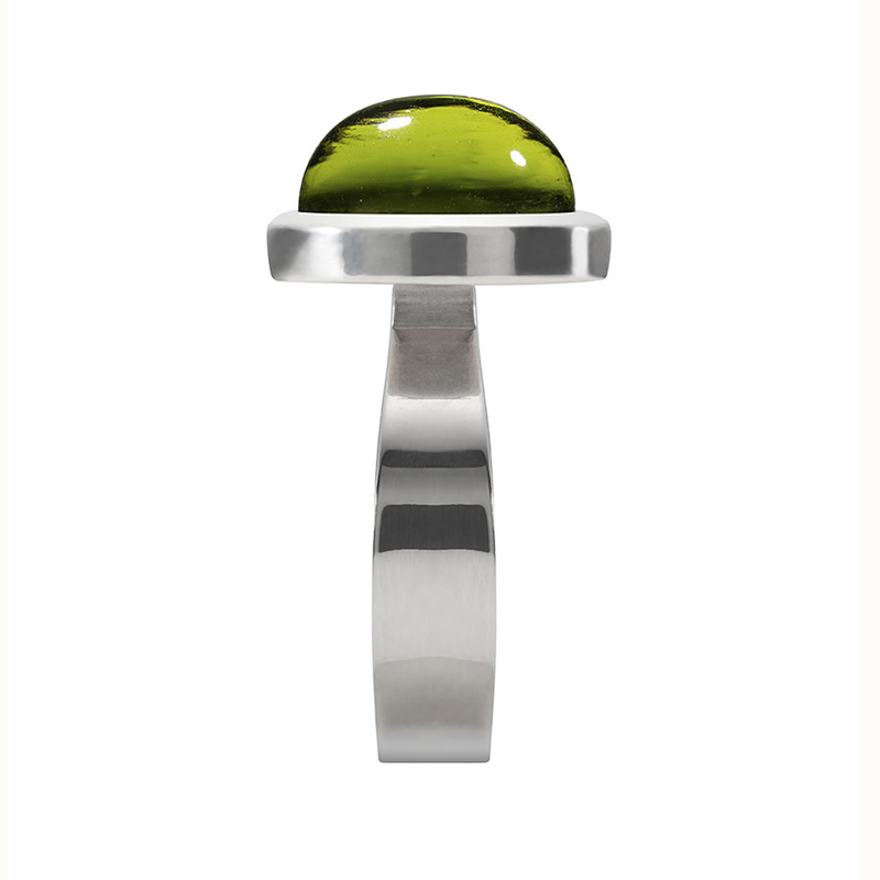 Balance Peridot Quartz Silver Ring