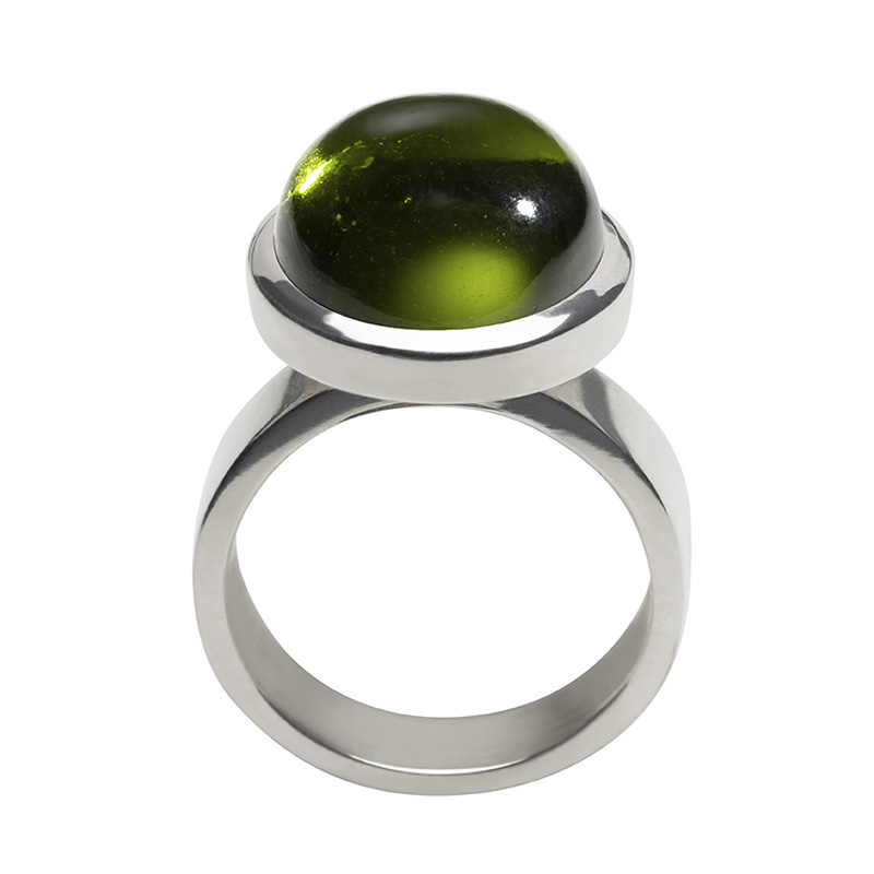 Balance Peridot Quartz Silver Ring