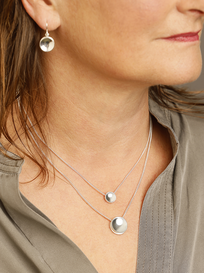 reflections mini silver pendant